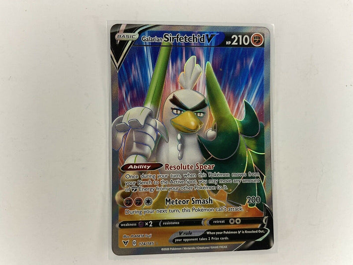 Galarian Sirfetch'd V 174/185 Pokemon TCG Vivid Voltage Ultra Rare Near Mint - Awesome Deals Deluxe