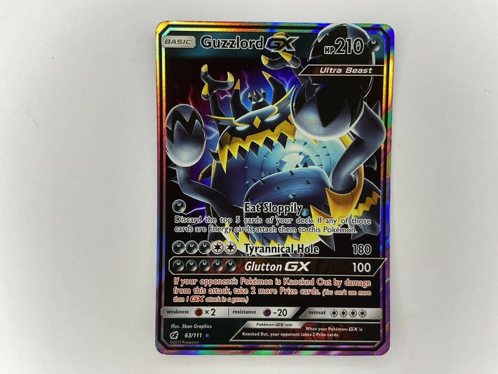 Guzzlord GX 63/111 Crimson Invasion Pokemon TCG Ultra Rare Full Art Near Mint - Awesome Deals Deluxe