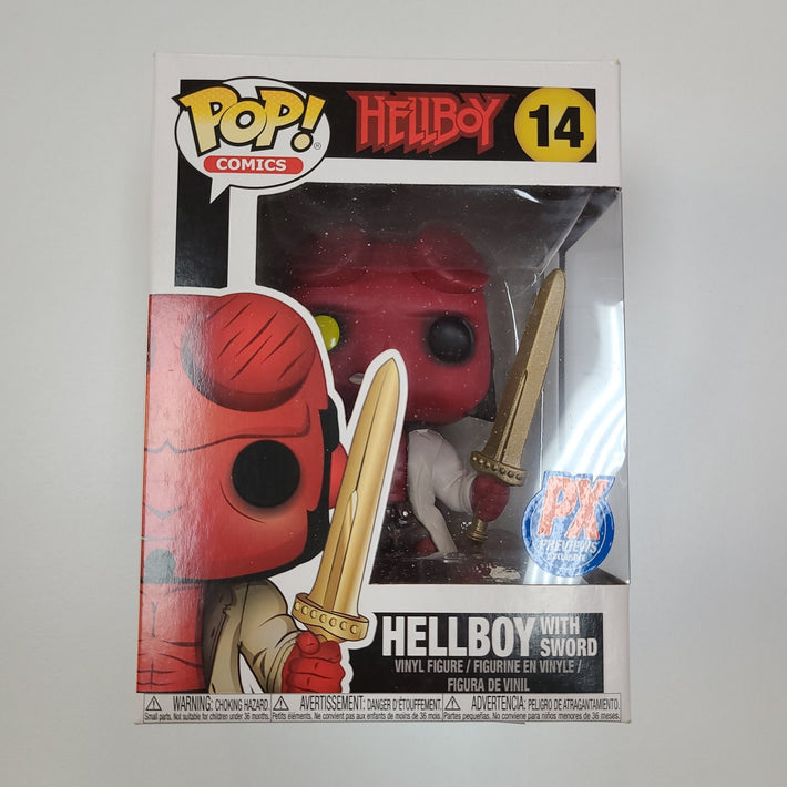 Hellboy with sword PX previews exclusive Funko Pop! (Comics) 14 - Awesome Deals Deluxe