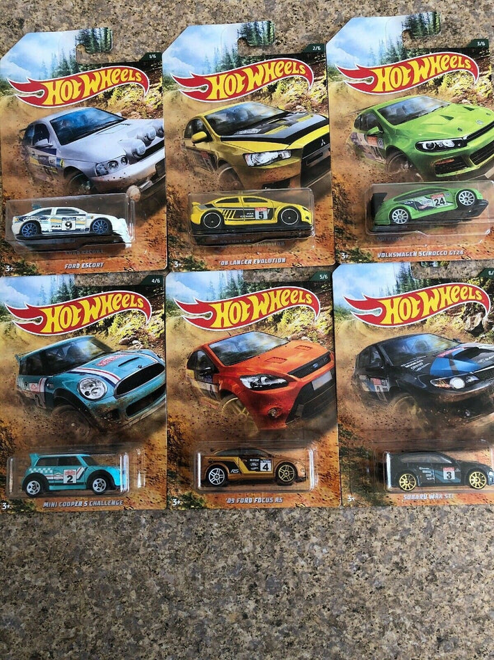 Hot Wheels 2019 Backroad Rally FYX96 1:64 Scale Diecast - Set of 6 FREE SHIPPING - Awesome Deals Deluxe