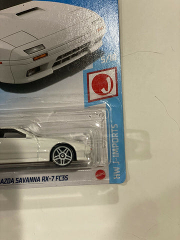 Hot Wheels '89 Mazda Savanna RX-7 FC3S White #176 176/250 2021 HW J-Imports 5/10 - Awesome Deals Deluxe