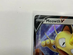 Pokemon Meowth V Card SWSH004 Black Star Promo Holo Foil Ultra Rare Sword Shield - Awesome Deals Deluxe