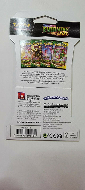 Pokemon Tcg Evolving Skies Sleeved 10 Card Booster Pack Factory Sealed - Awesome Deals Deluxe