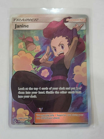 Pokémon TCG Janine Unbroken Bonds 210/214 Holo Full Art - Awesome Deals Deluxe