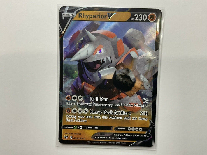 Rhyperior V 095/189 Darkness Ablaze- NM Ultra Rare Full Art Pokémon Card - Awesome Deals Deluxe