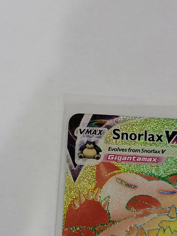 Snorlax V-Max Holographic Pokemon Card - Rainbow RARE 206/202 - Awesome Deals Deluxe