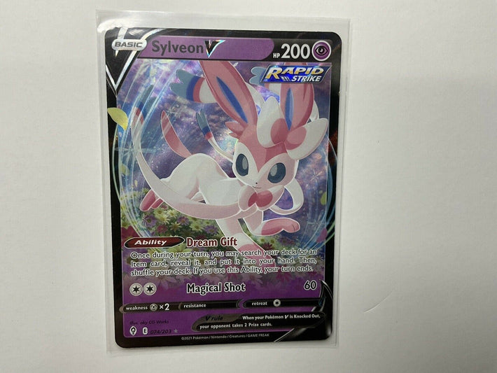 Sylveon V Evolving Skies 074/203 Pokemon Ultra Rare Holo Mint/Near Mint - Awesome Deals Deluxe