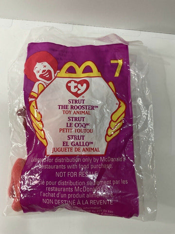 Ty Beanie Baby - McDonalds Happy Meal Mini - Strut The Rooster - Awesome Deals Deluxe