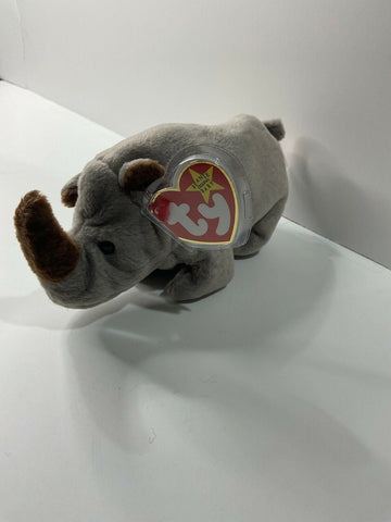 TY Beanie Baby - Spike The Rhinoceros - 1996