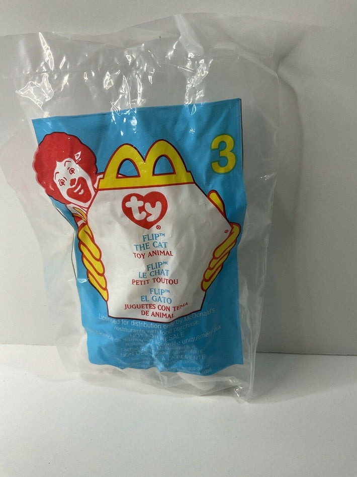 TY McDonald's Teenie Beanie - #3 FLIP the White Cat (2000) - Awesome Deals Deluxe