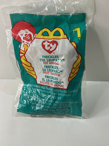 Ty Teenie Beanie Baby FRECKLES The LEOPARD #1 McDonald's Happy Meal Toy 1999 - Awesome Deals Deluxe